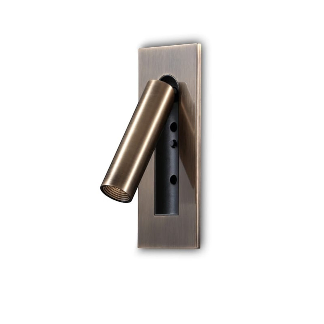 Rackhams Light 3 Watt Brushed Copper Recessed Adjustable Bedroom Reading - Image 3