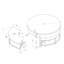 Faux Marble Top Coffee Table-313583551