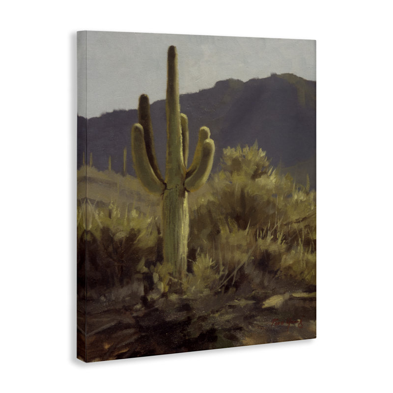 Bold Cactus Mountain Overlook Canvas, design by Paco Young, 30" H x 24" W