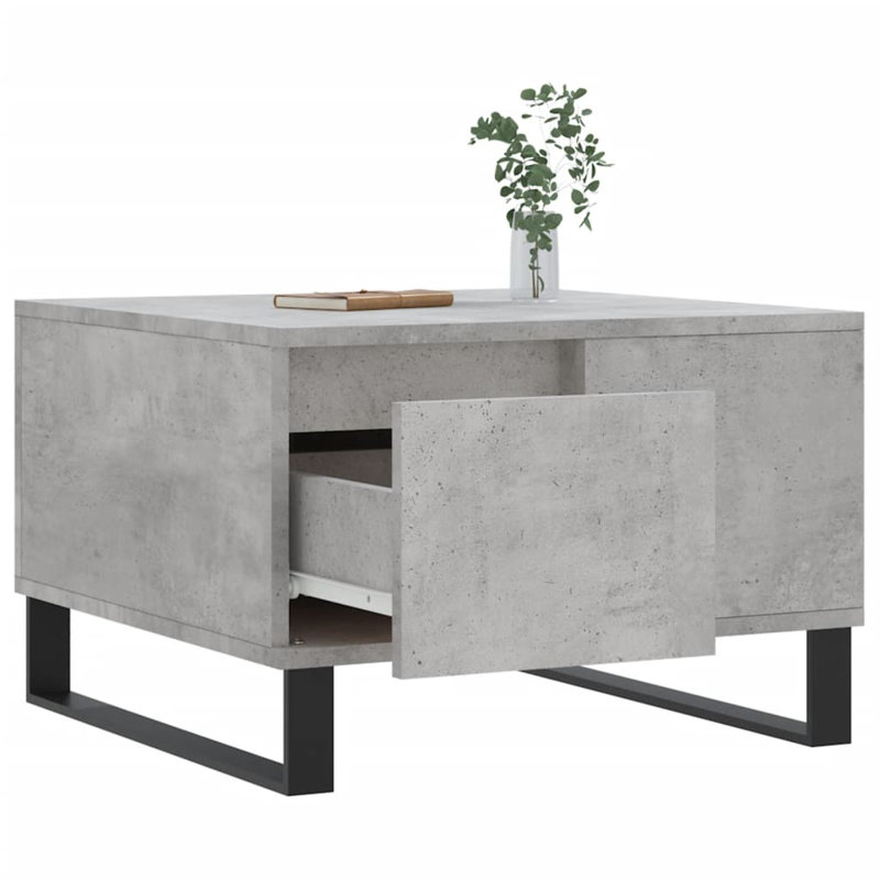 Ayluardo Sled Coffee Table with Storage, Concrete Grey