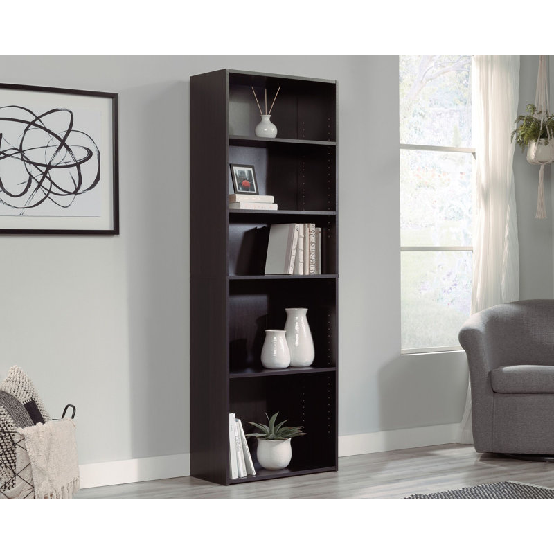Arisztid Standard Bookcase, (5 Shelves) 71.18" H x 24.5" W x 11.5" D, Black