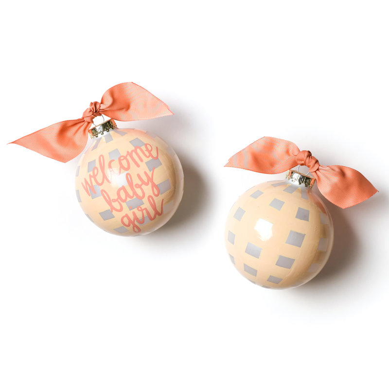 Ornement boule Welcome Baby Girl