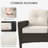 4-Piece Rattan Outdoor Sofa Seating Group with Cushions: Includes Loveseat, 2 Armchairs, and Coffee Table - Premium Patio Furniture for Backyard or Deck-1758144613