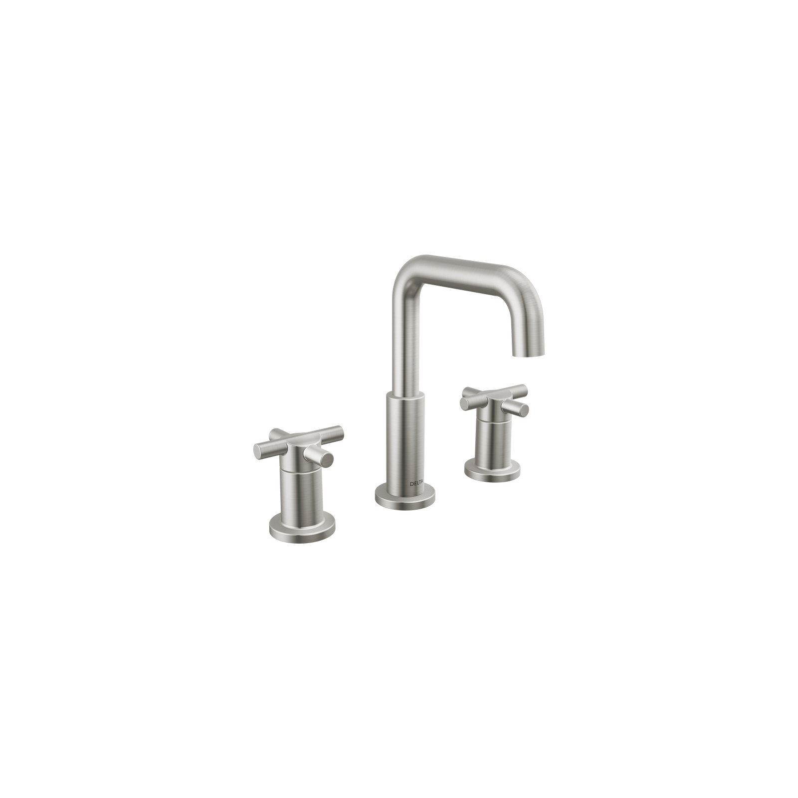 Nicoli Widespread Bathroom Faucet 3 Hole, 2-handle Bathroom Sink Faucet with Drain Assembly, Stainless