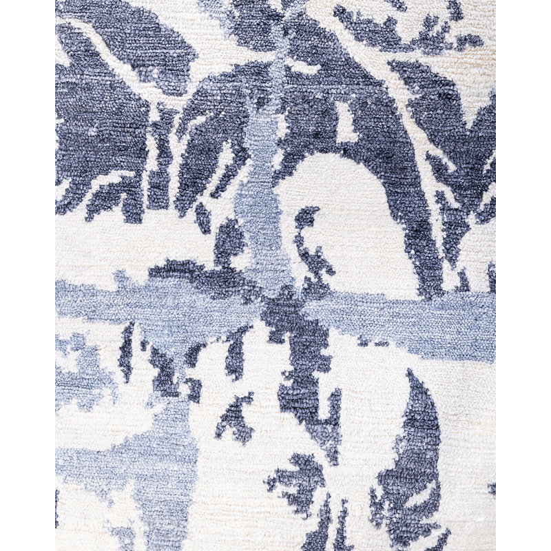 Overdyed One-of-a-Kind Rectangle 9'2" x 12'2" Hand Knotted Area Rug