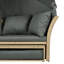 Ensemble de mobilier d'extérieur pour lit de jour en rotin et osier avec canapé escamotable, 4 coussins pour la pelouse et le jardin