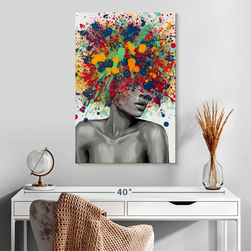 Leisha Afro Pop I, 30" H x 20" W