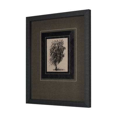 «Tree Dessin III a», reproduction d'art encadrée à la main avec verre mat