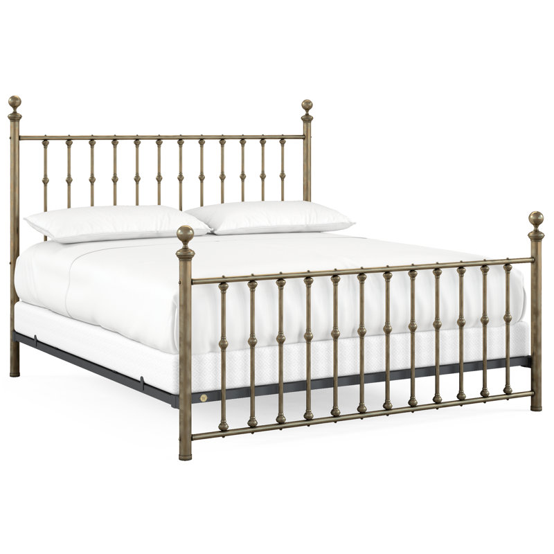 104 Palisade Bed | Complete Standard, King, Aged Brass Lacquered