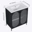 Meuble-lavabo autoportant de 30 po avec lavabo en céramique-125539274
