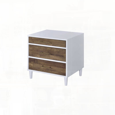 Accent Table Made with Wood Veneer and Composite Wood Materials