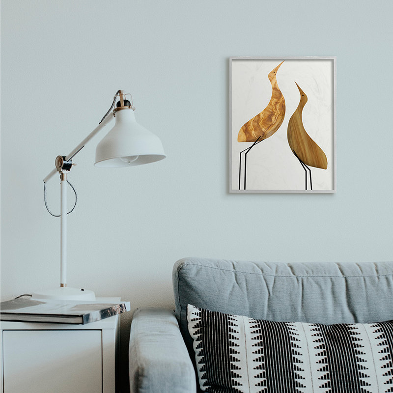 Giclée sur toile de style rustique moderne sur fond gris, Giclée encadrée blanc bord de mer, H 20 po x l 16 po, Gris