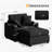 41‘’W Corduroy Chaise Lounge Sofa Upholstered Oversized Chair with Ottoman-1795013028