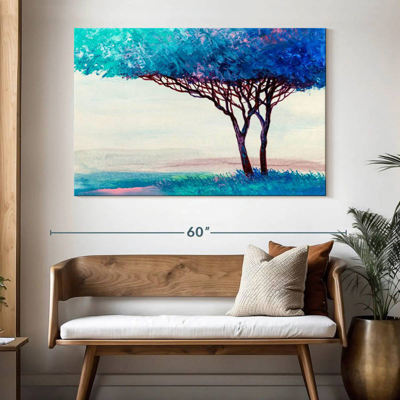 Arbre bleu Harnek, H 34 po x l 51 po