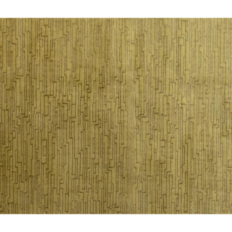 Tapis doré de haute qualité noué à la main, Rectangle 6 pi x 9 pi