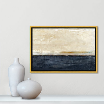 Better Days Navy - Landscape Version Print by Denise Brown