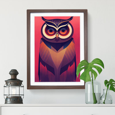 XV1022-4864X Unique Owl Art No.3 Abstract - - Wall Art
