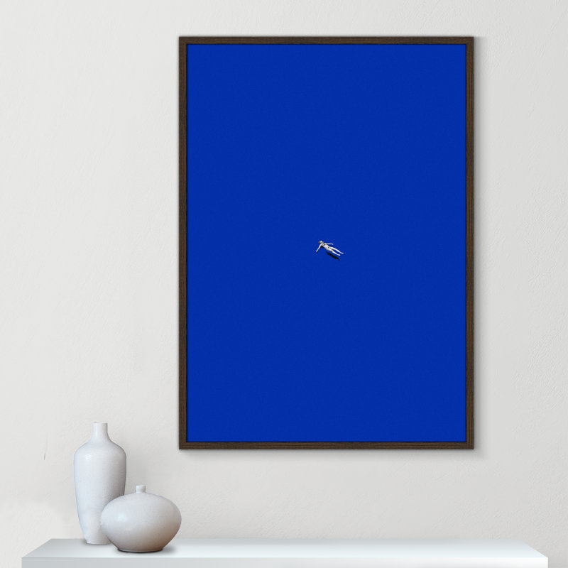 «No stress print» par Leon, 23.5'' W x 29.5'' H, Toile avec cadre, Cadre flottant noir