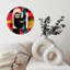 Horloge murale ronde en bois 10 po, mouvement à quartz silencieux, imprimé UV, à piles-436579811