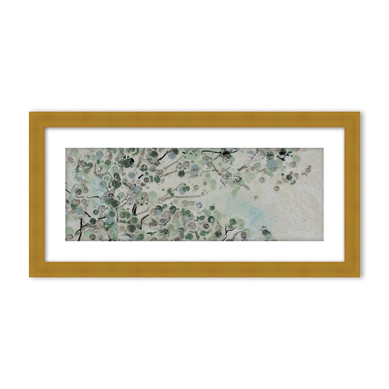 Nature Inspired "Dappled Canopy" Canvas Wall Art By , 16" H x 8" W, Framed Matted Print, Black