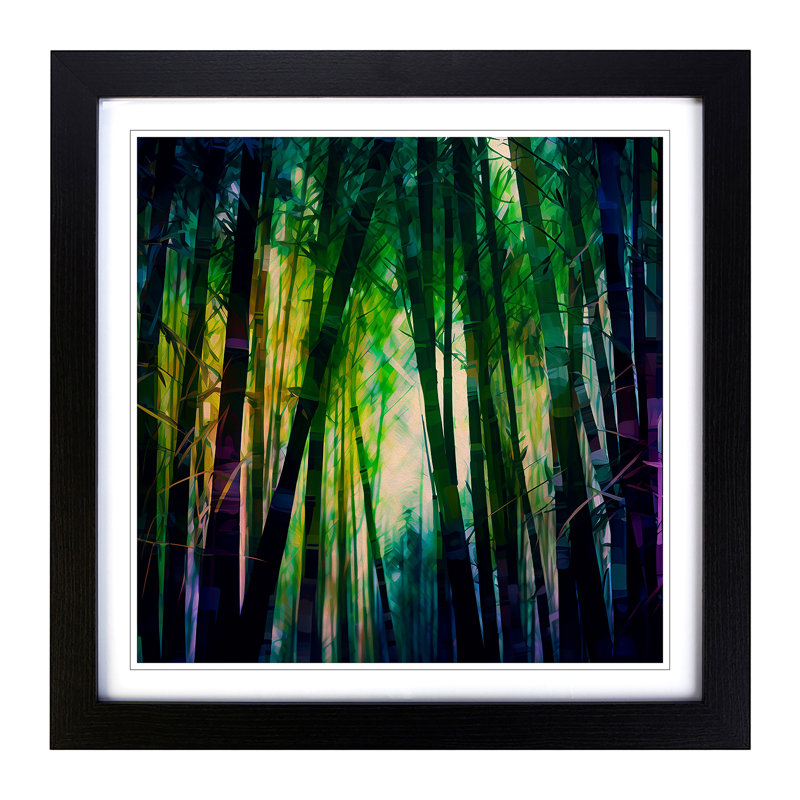 Single Picture Frame Print on Wood, Black