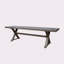 Banc de salle à manger d'extérieur moderne en aluminium, gris foncé