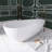 67 In. X 34 In. Solid Surface Freestanding Flatbottom Soaking Bathtub-100237348