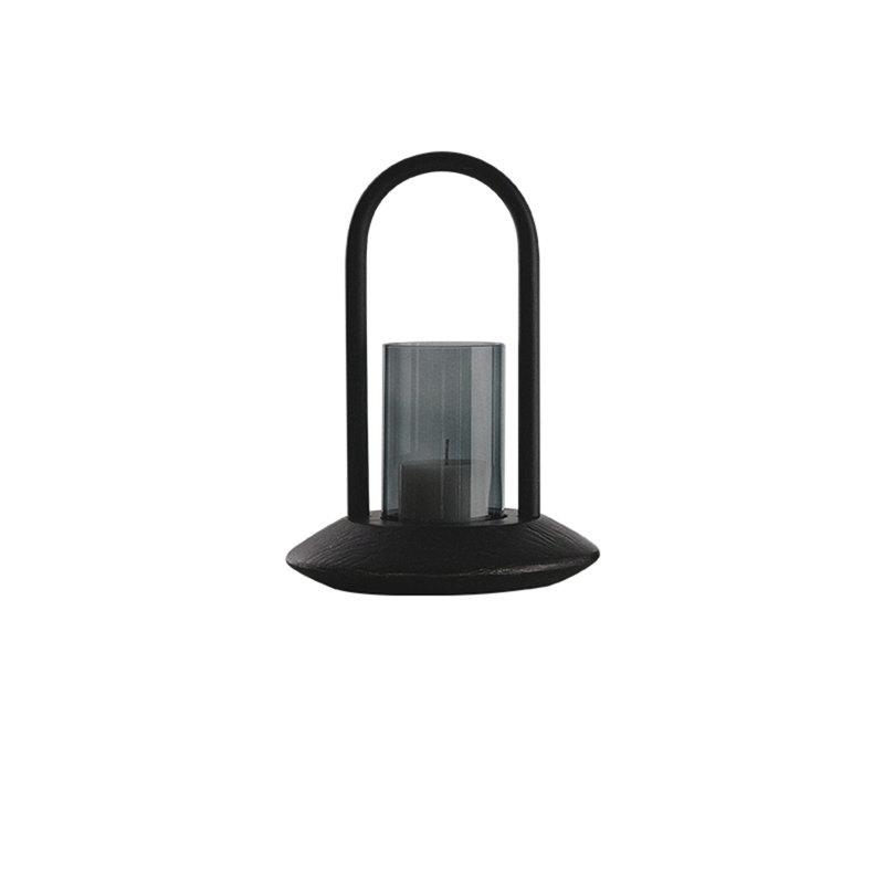Metal Tabletop Candlestick, 10.63" H x 7.48" W x 7.48" D