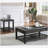 Gray rectangular end table