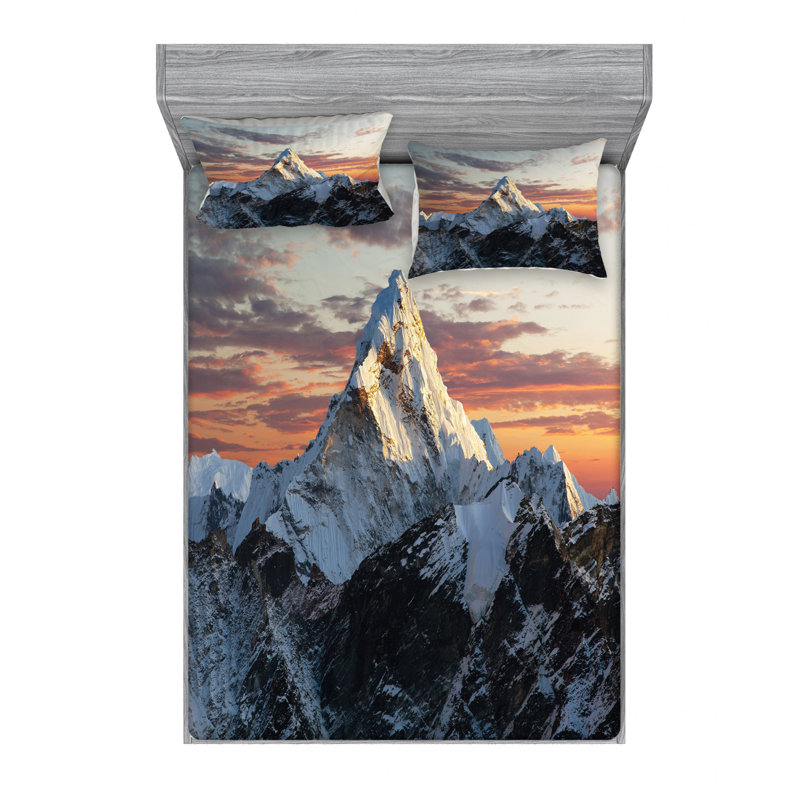 Microfiber Sheet Set, Queen Sheet Set with Fitted Sheet