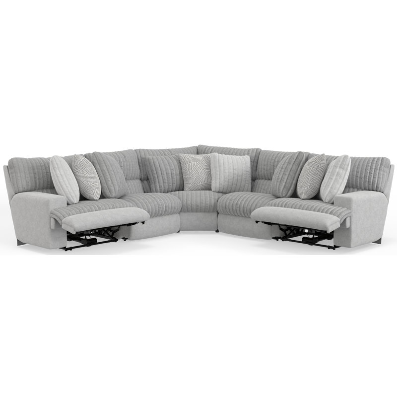 Ziera Upholstered Reclining Curved Sectional Symmetrical, Power