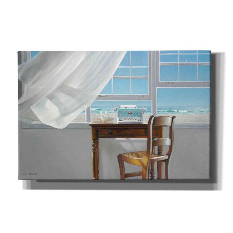 «Channeling Hemingway» par Karen Hollingsworth, art mural sur toile, H 12 po x l 18 po x P 0,75 po