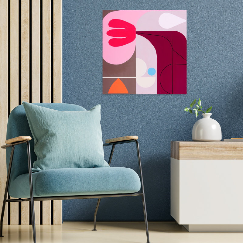 Interlude abstrait, art moderne contemporain, H 18 po x l 18 po