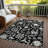 Machine Washable Indoor/Outdoor Xhevrie Black Rug-231977853
