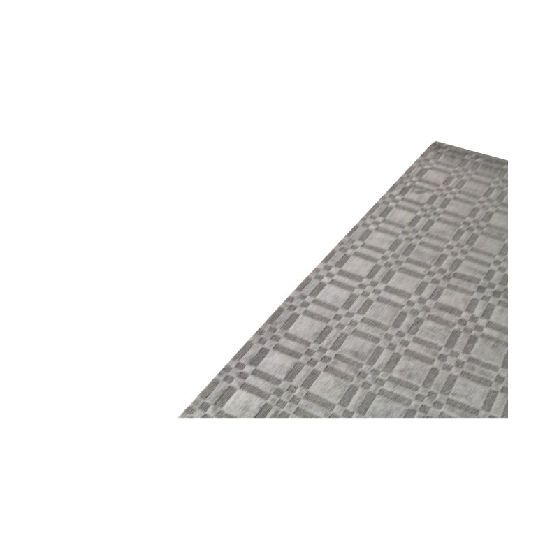 Cotton Geometric Area Rug in Gray