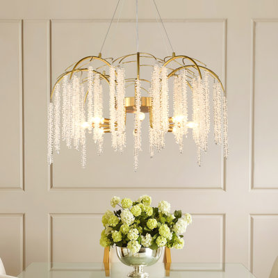 Lustre en cristal 8 lumières Cascade
