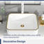 Lavabo de salle de bain vasque en céramique avec rebord décoratif Mocoloo-124176872-124176870-109512697