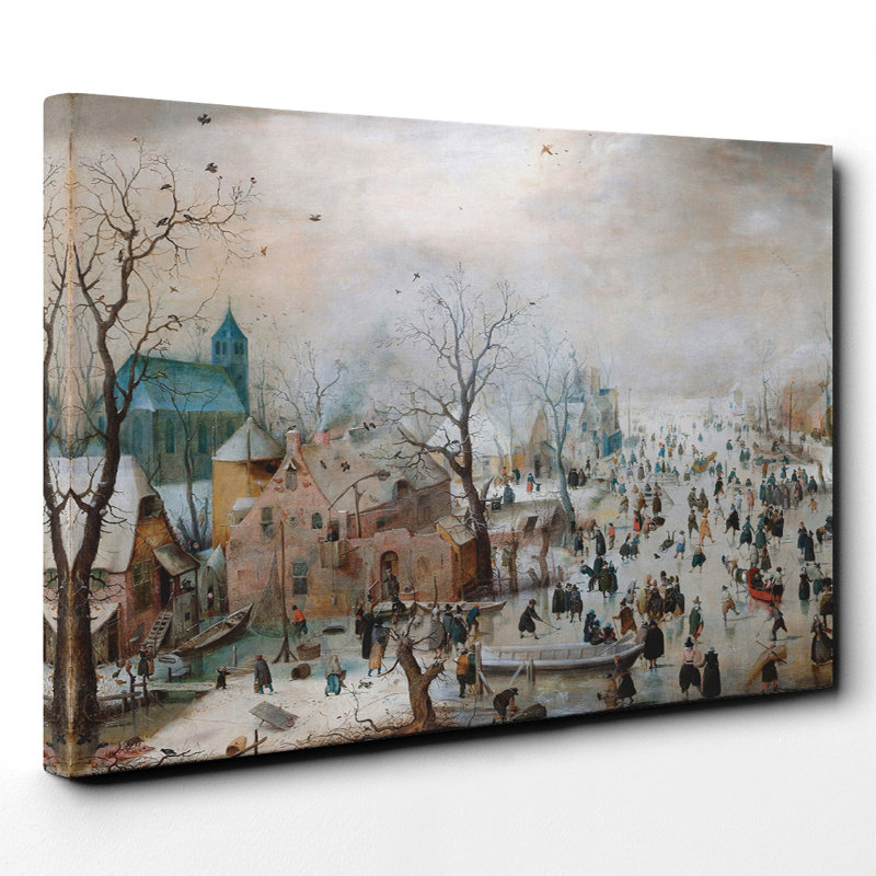 Hendrick Avercamp - Wrapped Canvas Painting, 35cm H x 50cm W
