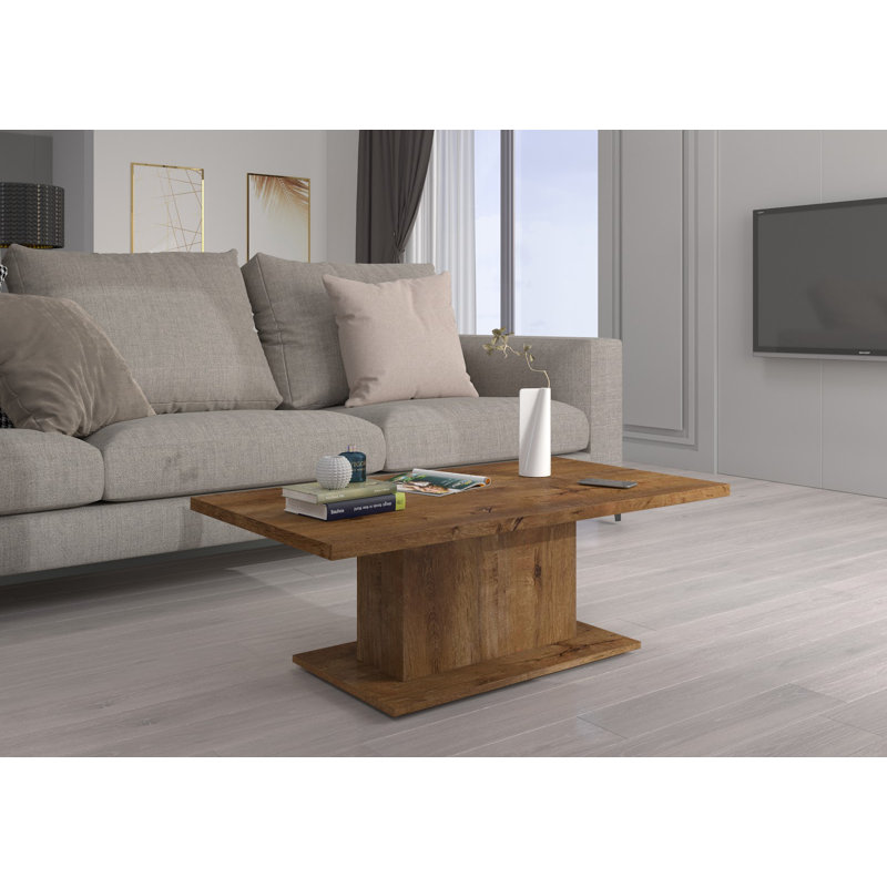 Jonnie Pedestal Coffee Table, Lefkas Oak