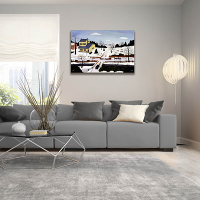 'Winter At The Crossroads' by C Munro Acrylic Glass Wall Art