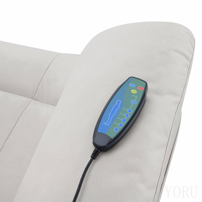 Fauteuil inclinable électrique en microfibre Chriki, Beige