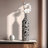 Modern Tall Vase with Geometric Embossed Design – Decorative Home Decor for Table Centerpiece, Flower Vase, or Floor Decoration Accent-838522336-850793167