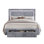 Lit plateforme tapissier avec rangement Gouker