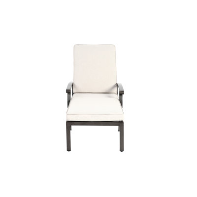 Cross Weave Aluminium Cast Lounge Chair With Rolling Wheels And Adjustable In Beige, Material, Package Depth 41.73 In, Width 24.41 Height 12.99 Weight 40.79 Lb Beige Featuring Wheels,