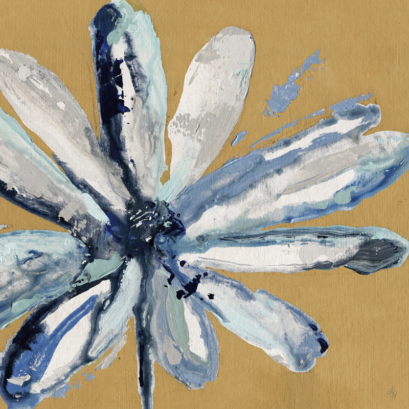 Wrapped Canvas Painting, 61cm H x 61cm W x 3.81cm D, Yellow/Blue