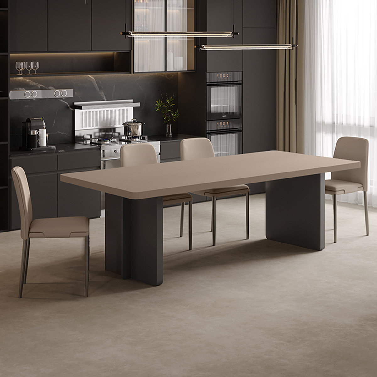 Fit and Touch 5 - Piece Double Pedestal Dining Set | Wayfair