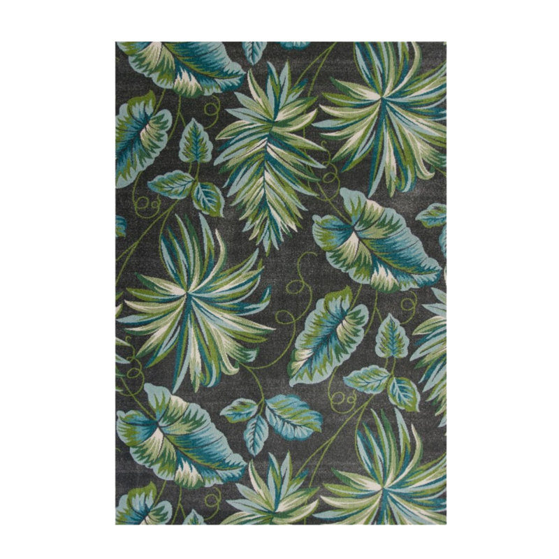 Tapis noir / vert Heike