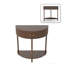 Modern Demi-Lune Console Table with Wave-Textured Drawers and Bottom Shelf for Entryway or Living Room-1588860379