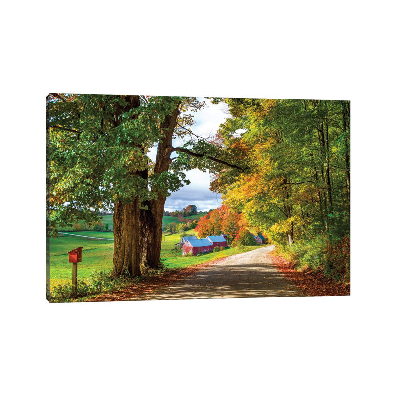 Farm In Vermont New England In Autumn by Susanne Kremer - Wrapped Canvas Print, 152.5 cm H x 101.5 cm W