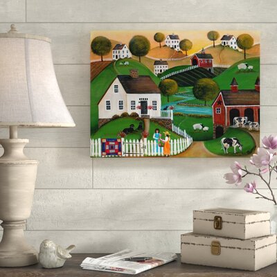 Flower Lady Dairy Farm' Acrylic Painting Print on Wrapped Canvas -  August GroveÂ®, FDB78D2666464F17923924F4F31DCDB8